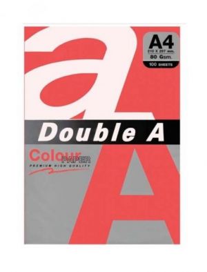 Цветна хартия DOUBLE - A4,80 гр.100 л. Red