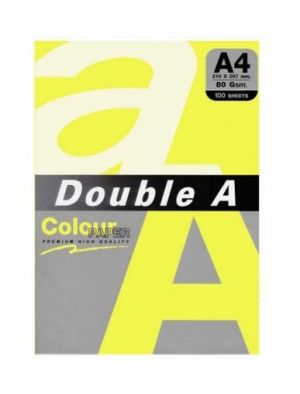 Цветна хартия DOUBLE - A4,80 гр.100 л. Lemon
