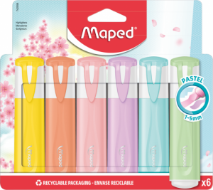 MAPED текст маркер PASTEL 6 бр.к-кт 9742558