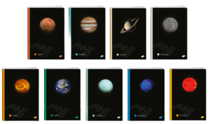ТЕТРАДКА Elisa А5, мат/UV 60+2л. РЕД, PLANETS 2953