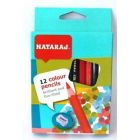 Цветни моливи NATARAJ - 12 цв. КЪСИ