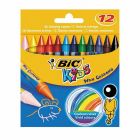 Восъчни пастели BIC KIDS WAX CRAYONS - 12 цв.