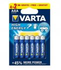 АЛКАЛНИ БАТЕРИИ High Energy LR 03 (AAA) - 4 + 2 БРОЯ