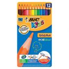 Цветни моливи BIC KIDS ECOLUTION - 12 цв., метална кутия